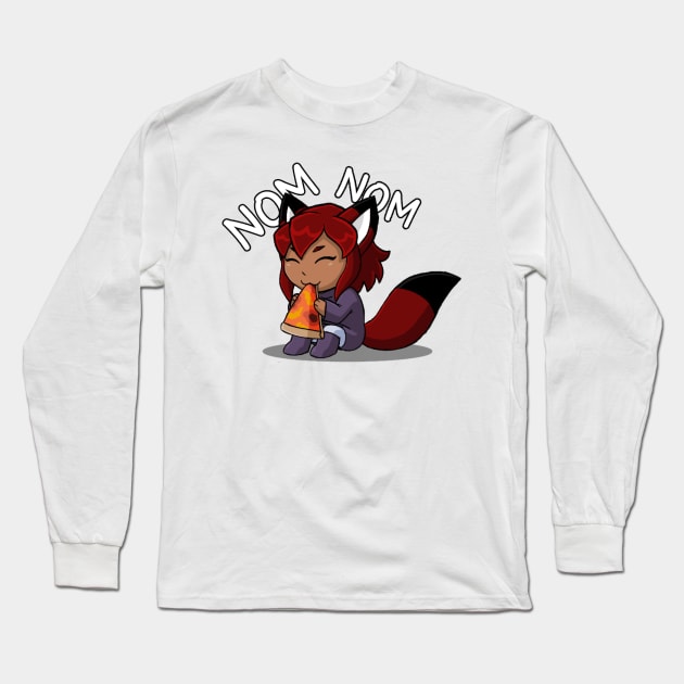 Rubi Pizza Long Sleeve T-Shirt by Firestorm Fox